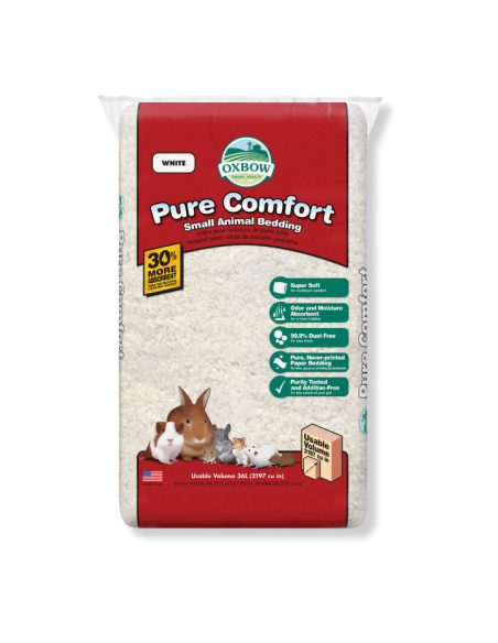 Sustrato Absorbente para Roedores Blanco OXBOW Puro Confort 36L